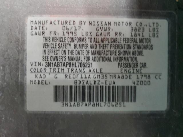 2017 NISSAN SENTRA S - 3N1AB7AP8HL706251