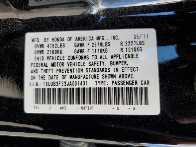 2018 ACURA TLX - 19UUB3F33JA001431