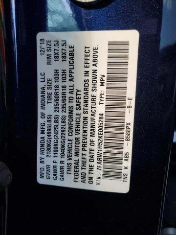 7FARW1H52KE005284 2019 HONDA CRV