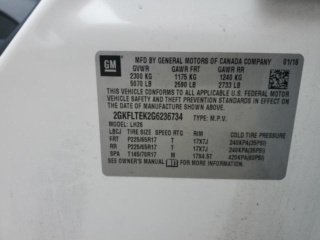 2016 GMC TERRAIN SL - 2GKFLTEK2G6236734