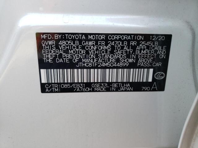 2021 LEXUS IS 300 - JTHC81F24M5044899