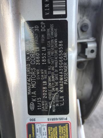 VIN KNADM4A39G6658586 2016 KIA Rio, LX no.13