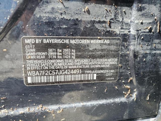 VIN WBA7F2C57JG424491 2018 BMW 7 Series, 750 XI no.13