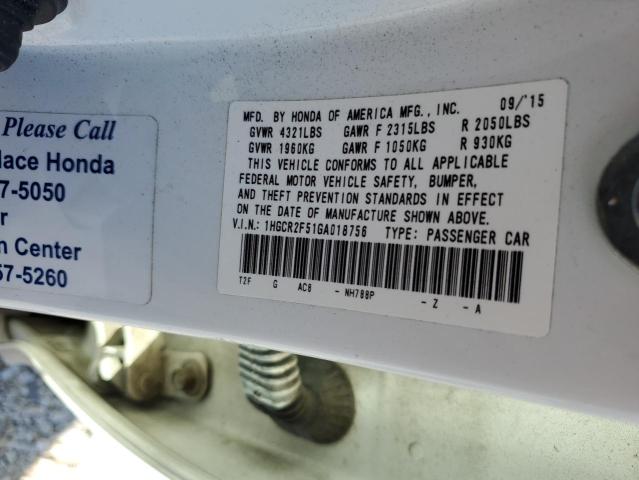 2016 HONDA ACCORD SPO - 1HGCR2F51GA018756