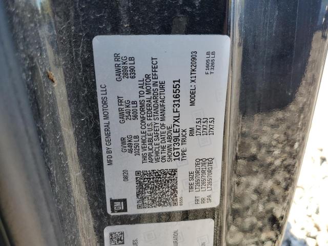 2020 GMC SIERRA K25 - 1GT39LE7XLF316551