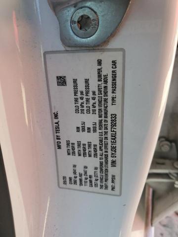 2020 TESLA MODEL 3 - 5YJ3E1EAXLF792833
