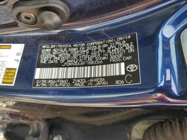 VIN JTDKN3DU6F1880066 2015 Toyota Prius no.13