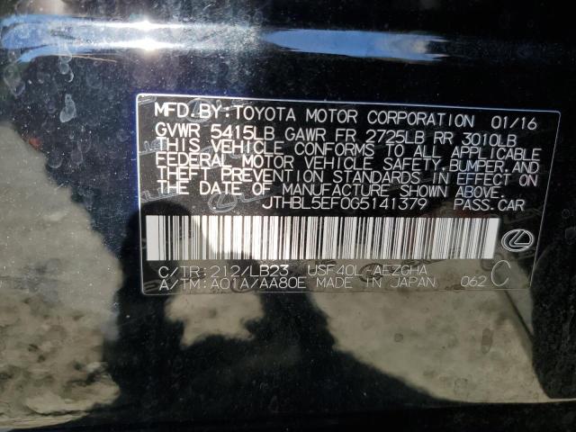 2016 LEXUS LS460 JTHBL5EF0G5141379