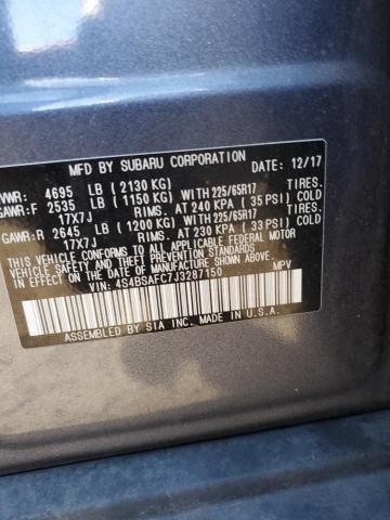 2018 SUBARU OUTBACK 2. - 4S4BSAFC7J3287150