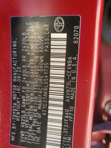 2020 TOYOTA CAMRY LE - 4T1C31AK6LU541735