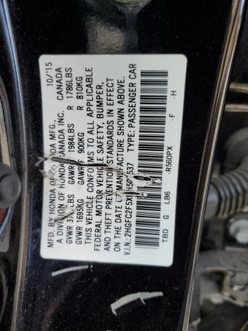 VIN 2HGFC2F5XGH502537 2016 Honda Civic, LX no.12