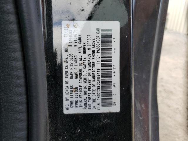 VIN 1HGCT2B80DA008443 2013 Honda Accord, Exl no.13