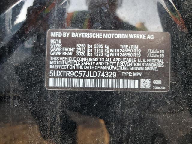 VIN 5UXTR9C57JLD74329 2018 BMW X3, Xdrive30I no.13