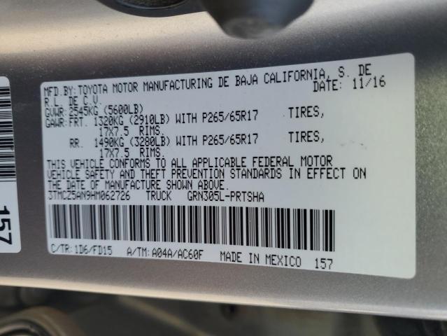 2017 TOYOTA TACOMA DOU - 3TMCZ5AN9HM062726