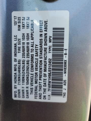 2018 HONDA CR-V TOURI - 7FARW1H98JE012452