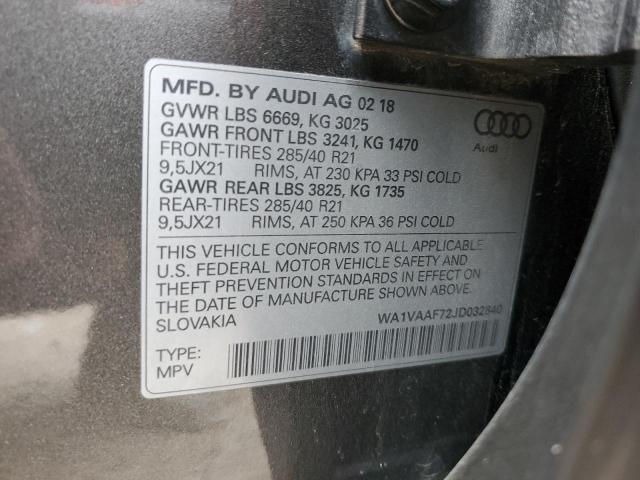 VIN WA1VAAF72JD032840 2018 AUDI Q7 no.14