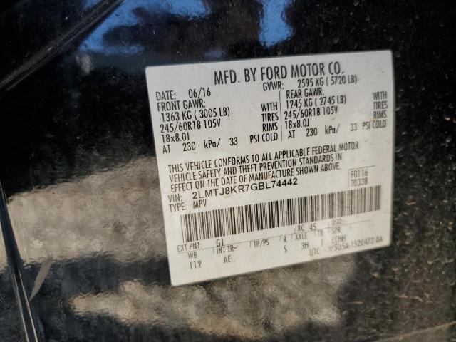 2016 LINCOLN MKX SELECT - 2LMTJ8KR7GBL74442