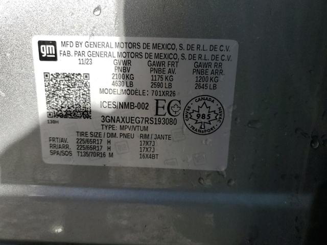 2024 CHEVROLET EQUINOX LT - 3GNAXUEG7RS193080