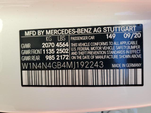 VIN W1N4N4GB4MJ192243 2021 MERCEDES-BENZ GLA-CLASS no.14