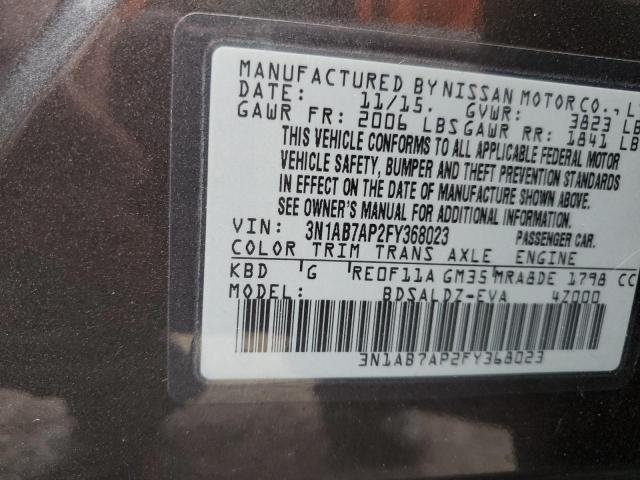 VIN 3N1AB7AP2FY368023 2015 NISSAN SENTRA no.12