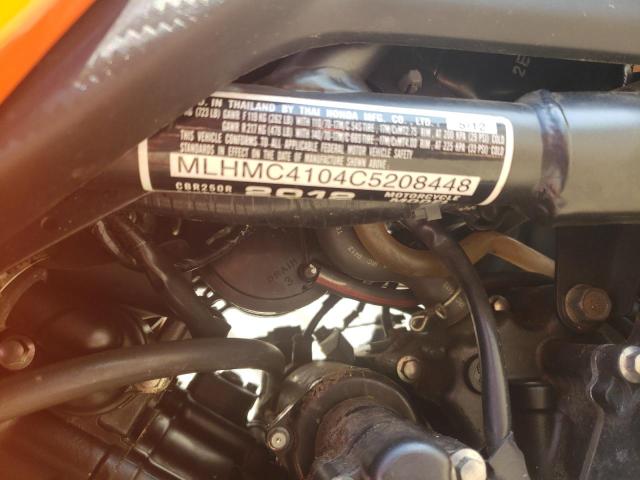 2012 HONDA CBR250 R MLHMC4104C5208448