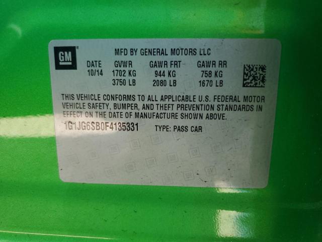 2015 CHEVROLET SONIC RS 1G1JG6SB0F4135331