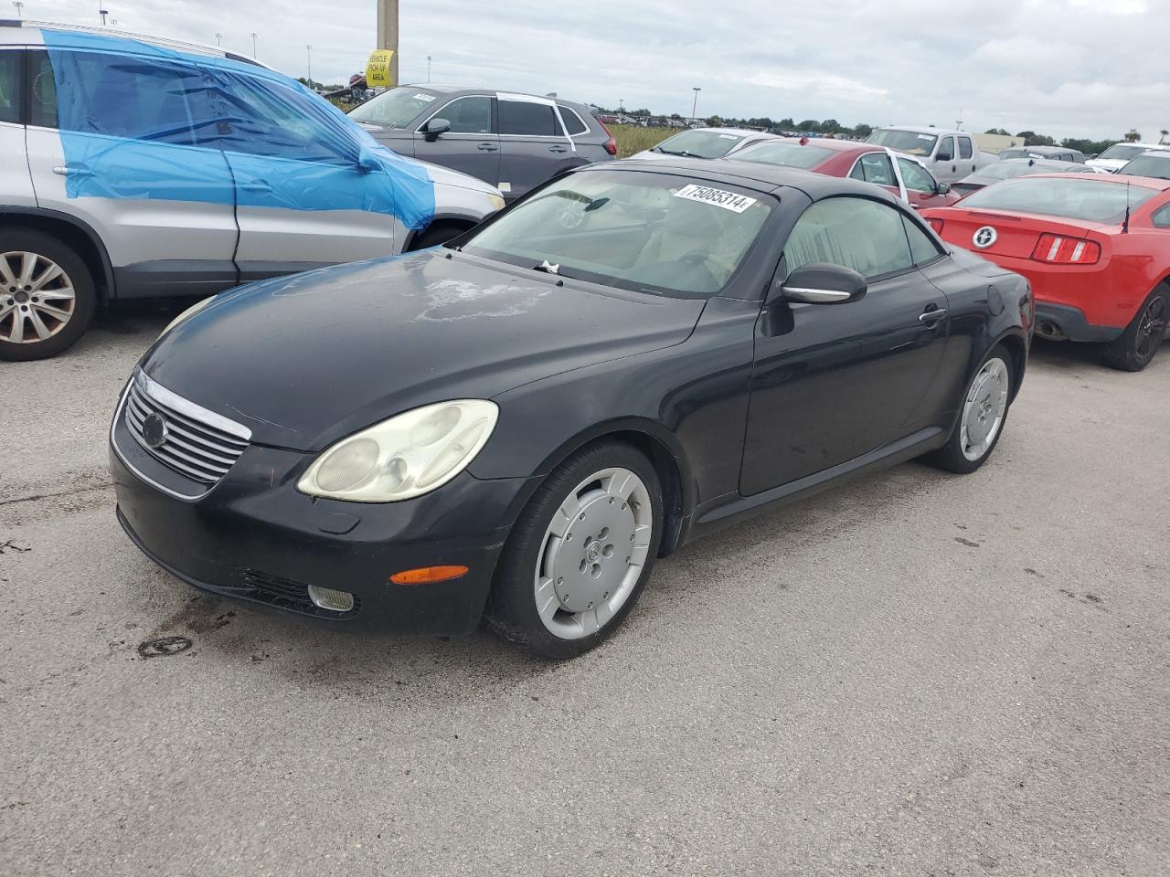 LEXUS SC 430 2002 black  gas JTHFN48Y320005577 photo #1