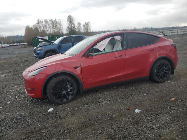 TESLA MODEL Y 2023 red  electric 7SAYGDEEXPF630391 photo #1