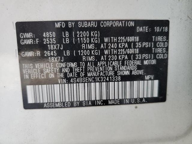 2019 SUBARU OUTBACK 3. - 4S4BSENC1K3241338