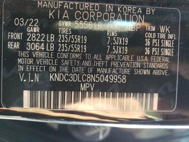 2022 KIA EV6 LIGHT - KNDC3DLC8N5049958