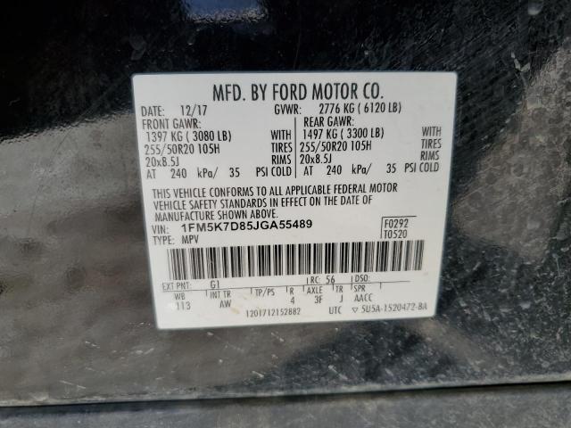 2018 FORD EXPLORER X - 1FM5K7D85JGA55489