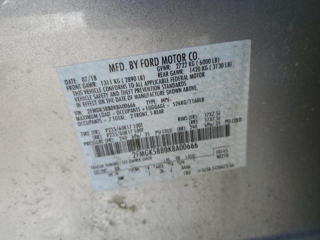 2019 FORD FLEX SE - 2FMGK5B80KBA00666