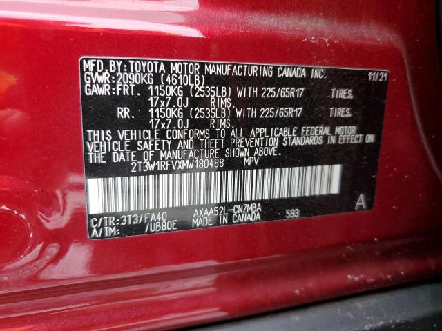 2021 TOYOTA RAV4 XLE - 2T3W1RFVXMW180488
