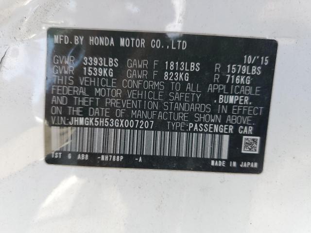 2016 HONDA FIT LX - JHMGK5H53GX007207