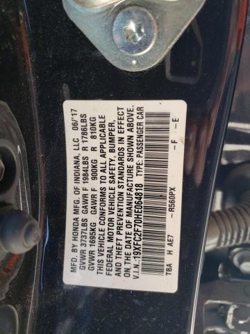 2017 HONDA CIVIC EX - 19XFC2F70HE064818