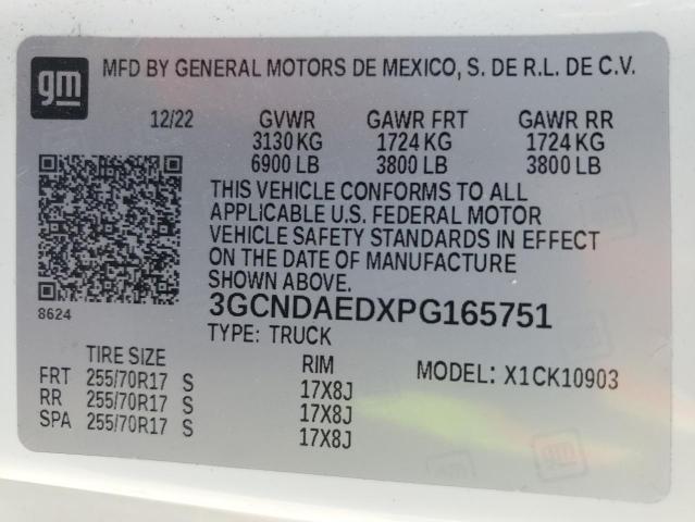 2023 CHEVROLET SILVERADO - 3GCNDAEDXPG165751