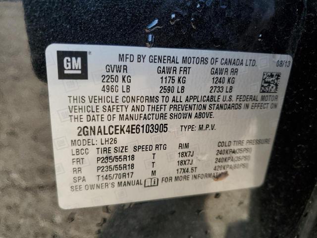 VIN 2GNALCEK4E6103905 2014 Chevrolet Equinox, LT no.12