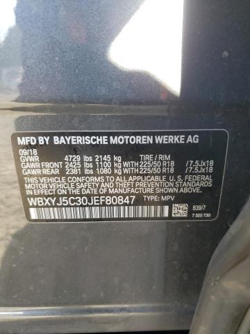 VIN WBXYJ5C30JEF80847 2018 BMW X2 no.13