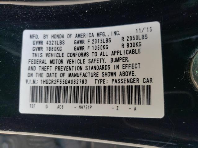 2016 HONDA ACCORD SPO - 1HGCR2F55GA082783