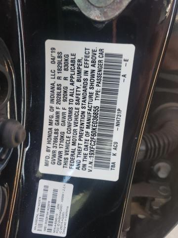 19XFC2F60KE036855 2019 HONDA CIVIC