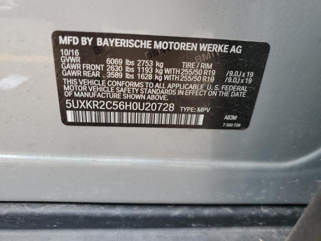 2017 BMW X5 SDRIVE3 - 5UXKR2C56H0U20728