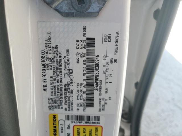 VIN 3FA6P0PU3DR380946 2013 Ford Fusion, Se Phev no.13