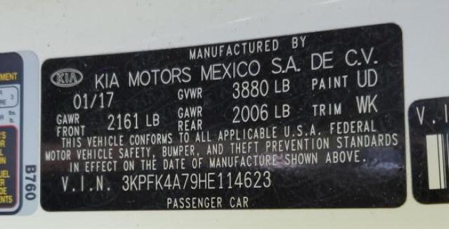 2017 KIA FORTE LX - 3KPFK4A79HE114623