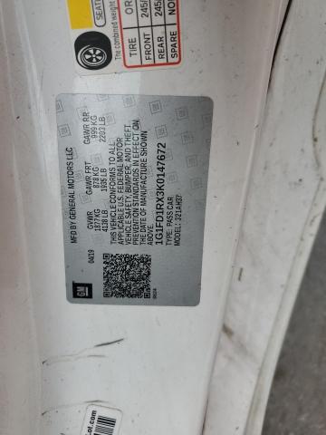 2019 CHEVROLET CAMARO LT - 1G1FD1RX3K0147672
