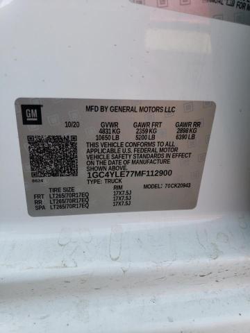 2021 CHEVROLET SILVERADO - 1GC4YLE77MF112900