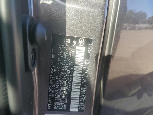 2019 TOYOTA CAMRY L - 4T1B11HK4KU178891