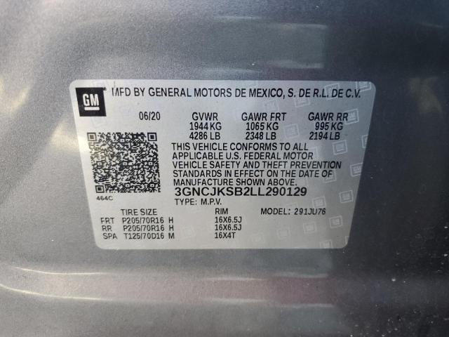 VIN 3GNCJKSB2LL290129 2020 Chevrolet Trax, LS no.13