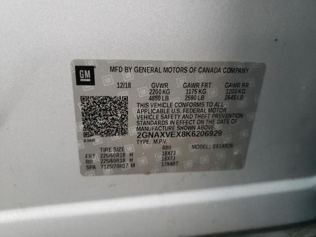 VIN 2GNAXVEX8K6206929 2019 Chevrolet Equinox, LT no.13