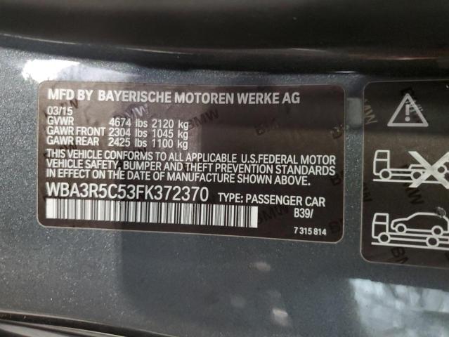 2015 BMW 435 XI WBA3R5C53FK372370