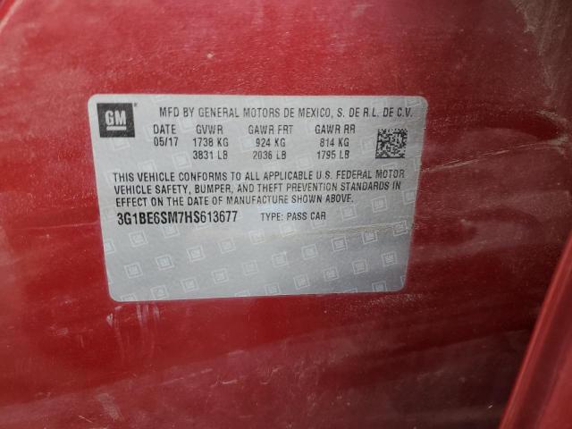 2017 CHEVROLET CRUZE LT - 3G1BE6SM7HS613677